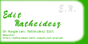 edit matheidesz business card